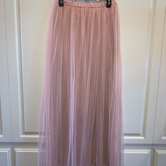 Dresses & Skirts - Light Pink Tulle Maxi Skirt
